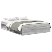 Letto matrimoniale | Letto per adulti | Giroletto Grigio Sonoma 135x190 cm Double