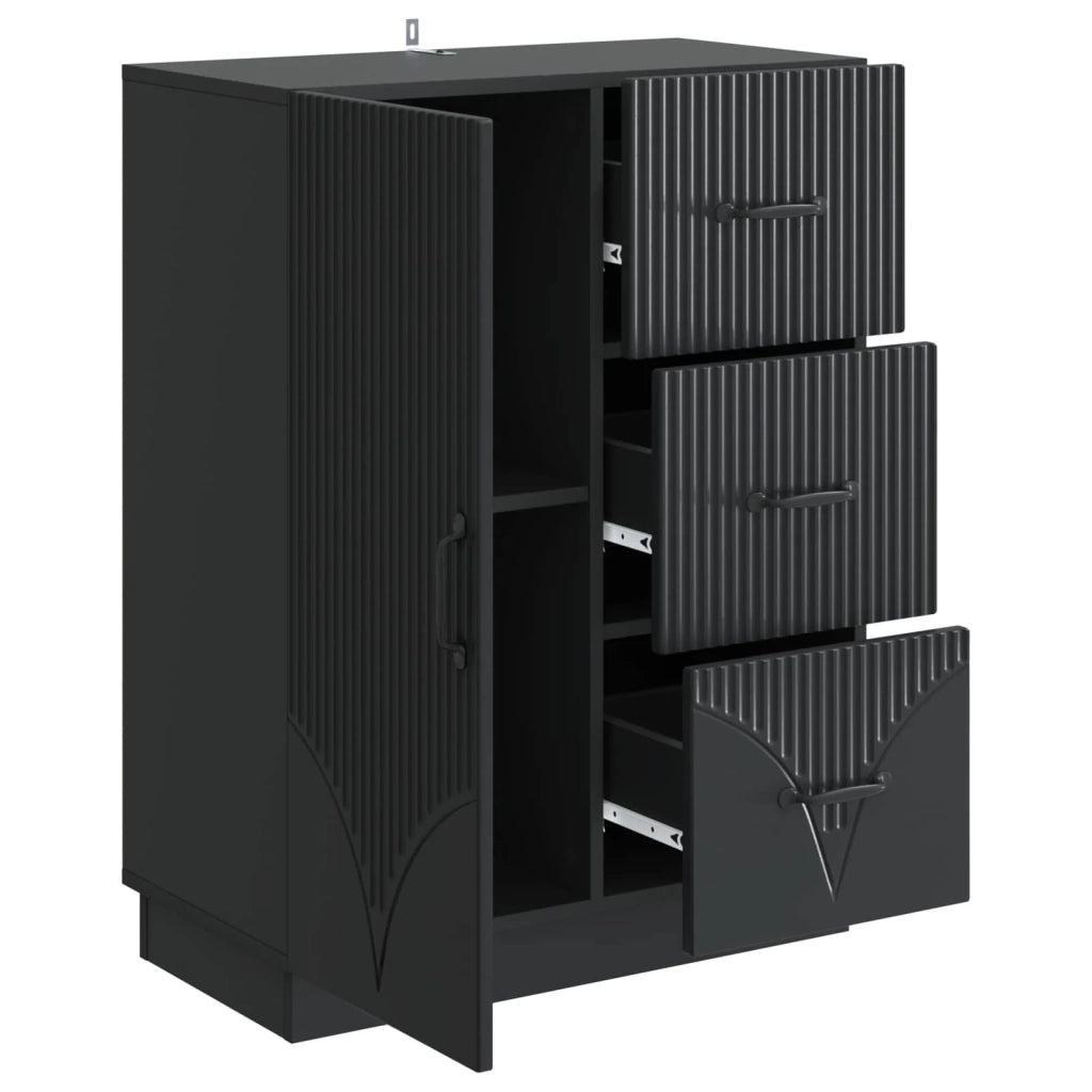 Credenza Nero 66 x 34,5 x 87 cm Legno ingegnerizzato 895316