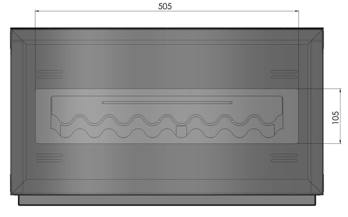 Camino a Bioetanolo da Pavimento 60x34x125 cm Incoza Nero con Vetro