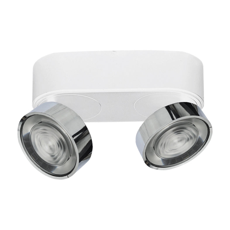 Hole Applique e Plafoniera LED 13W 3000K CRI90 Bianco/Cromo - Lampada da soffitto e parete in alluminio pressofuso - Rossini Illuminazione