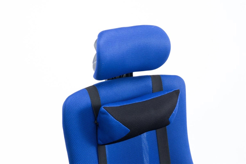 Sedia da ufficio Fellow con poggiappiedi blu