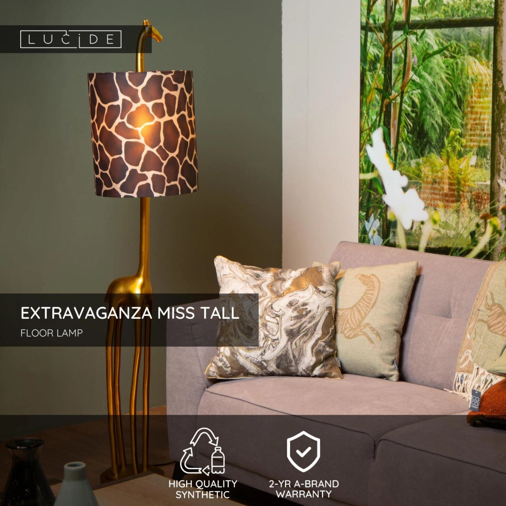 Lampada da terra giraffa oro-bronzo 1xE27 Lucide