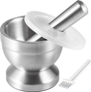 Set di vijzella e stampatrice con vijzella in acciaio inossidabile con chiusura e coperchio diametro 10 cm