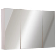 Specchiera da Bagno 3 Ante in Legno Rovere 90x60x13.5 cm