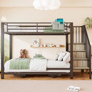 letto a castello metallo nero 95.5 x 255 cm