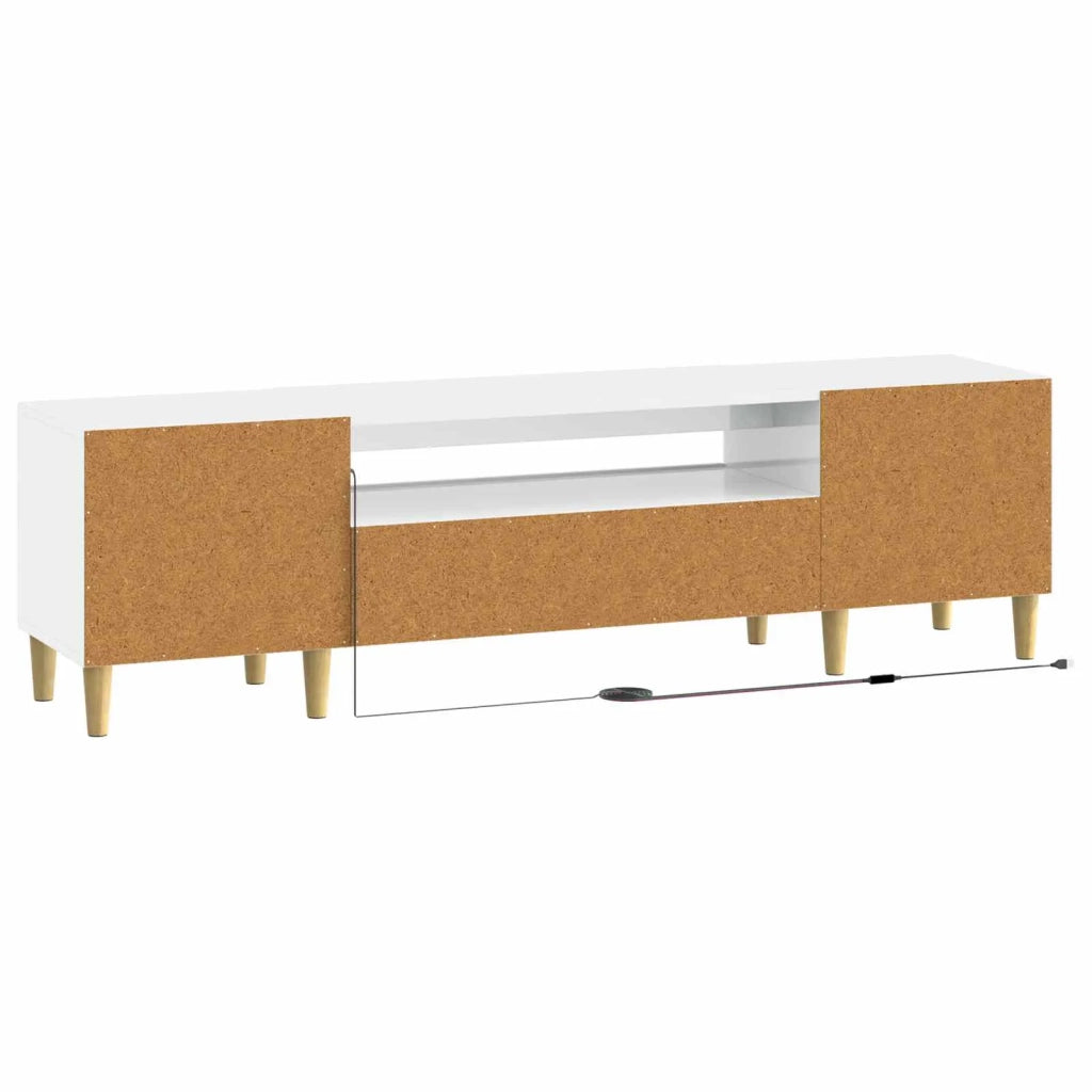 Mobile TV LED Bianco Lucido Legno ingegnerizzato 896689