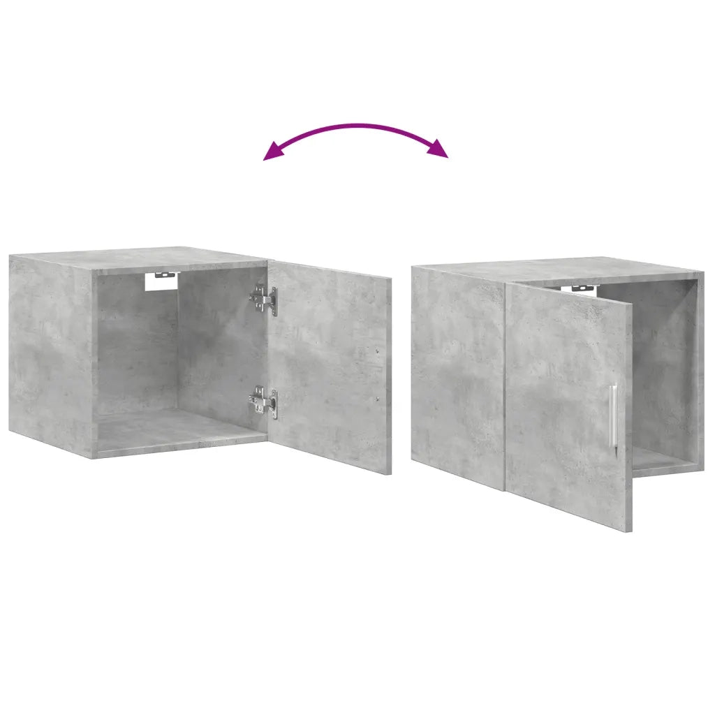 vidaXL Mobile a Parete Grigio Cemento 45x42,5x40 cm Legno Multistrato