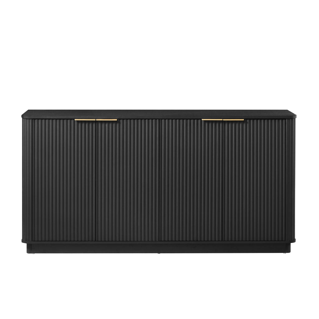 Credenza Mobile TV con Ante ¨C Xylo ¨C Nero, 160x80x40 cm