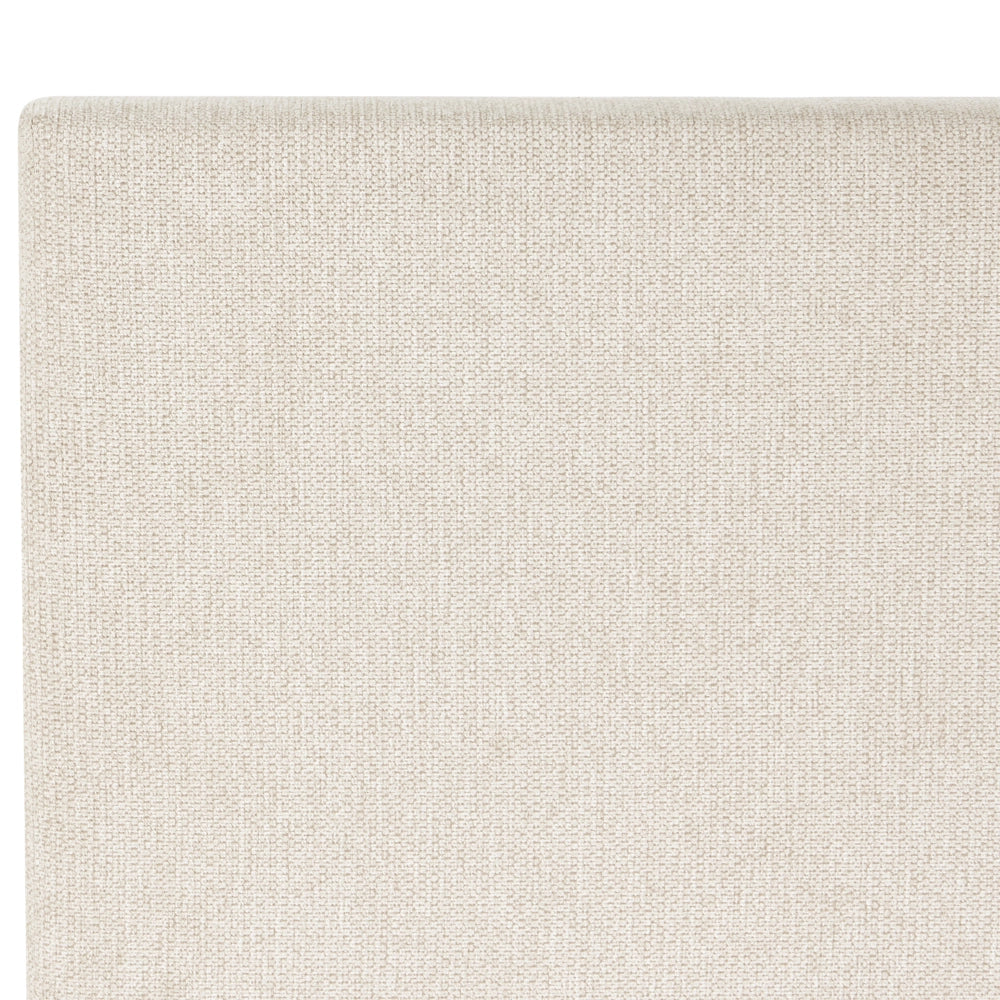 Letto matrimoniale con contenitore sollevabile in tessuto beige chiaro 120 x 200 cm con testiera stile moderno