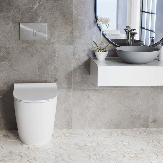 Supporto Da Incasso Per Vasi Wc Con Bottone F Cromo