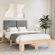 Letto con Testiera Rivestita Grigio chiaro 120 x 190 cm 877504