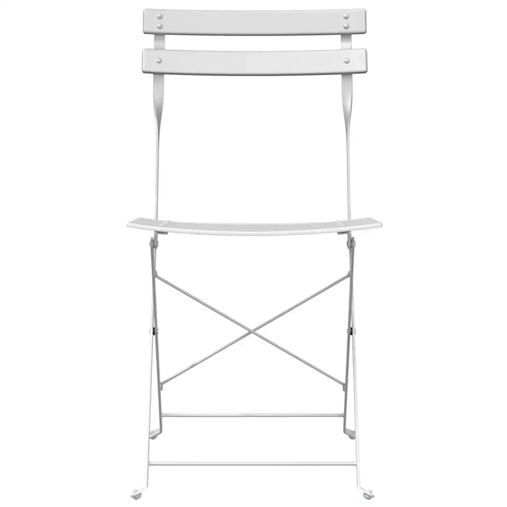 Sedia Pieghevole da Giardino 2 pcs Bianco 42 x 46 x 82cm 42002956