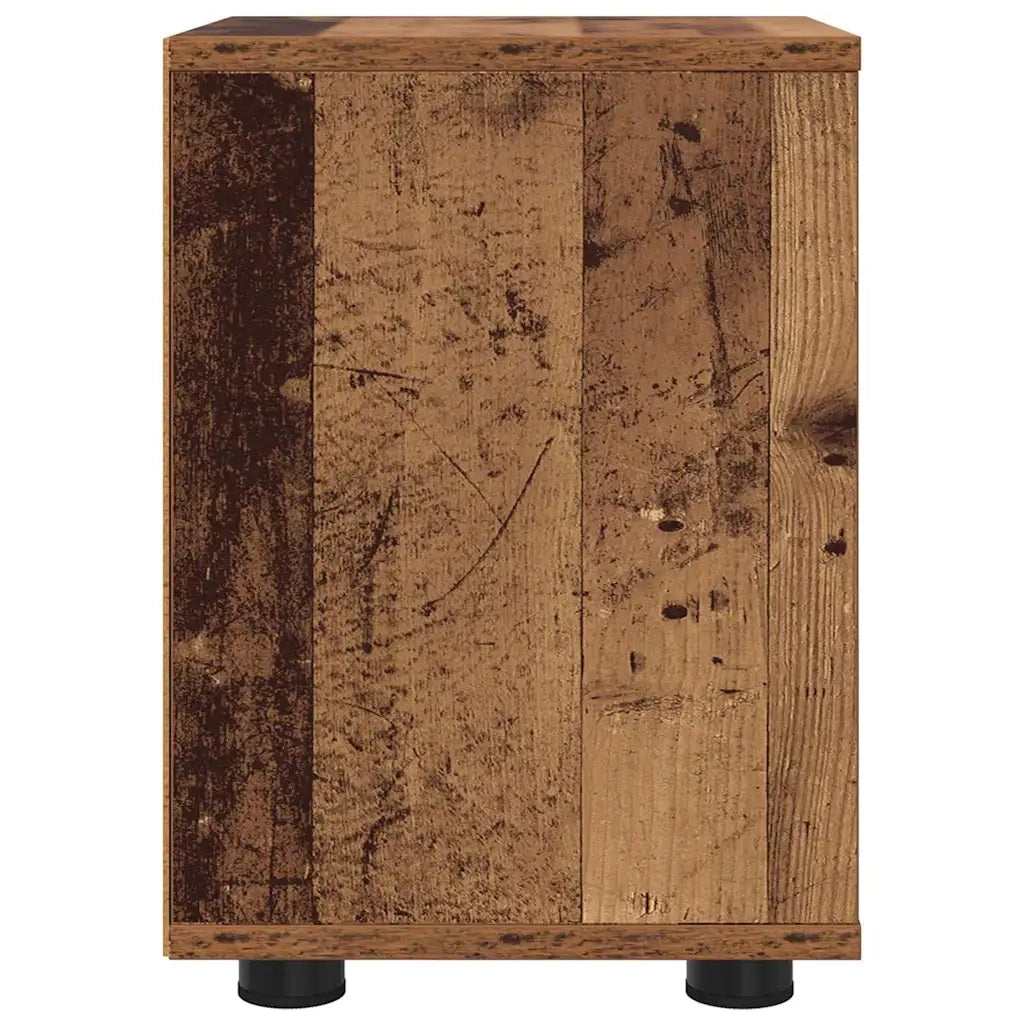 Comodini con cassetto 2 pcs Legno vecchio 30,5 x 30 x 43 cm 888814