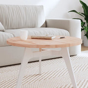 Piano per Tavolo Ø70x2,5 cm Rotondo in Legno Massello di Faggio 355917