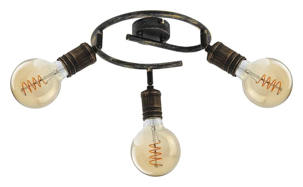 Plafoniera industriale Rabalux Fidel 3xE27 oro antico