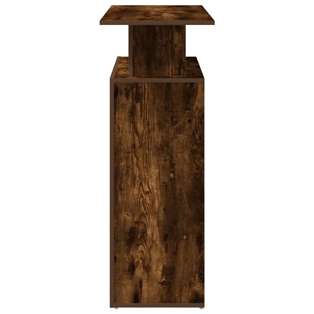 Banco Reception | Scrivania | Tavolo da Ufficio Rovere Fumo 100x40x104 cm in Legno Multistrato
