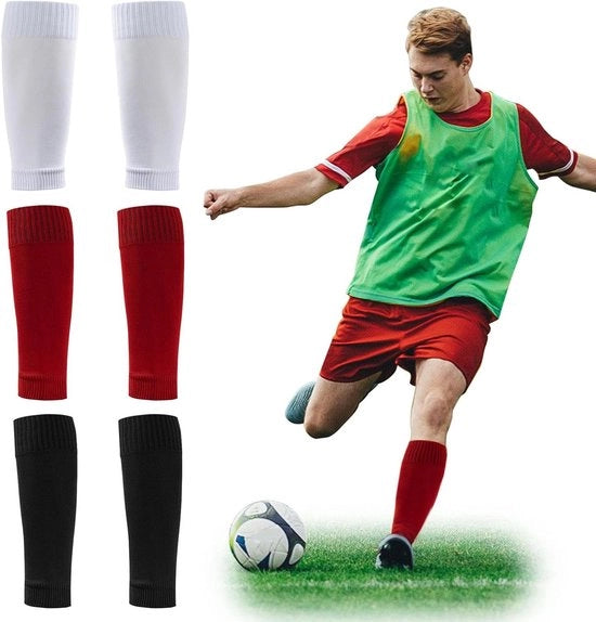 Calze da calcio con protezioni per caviglie - 3 paia
