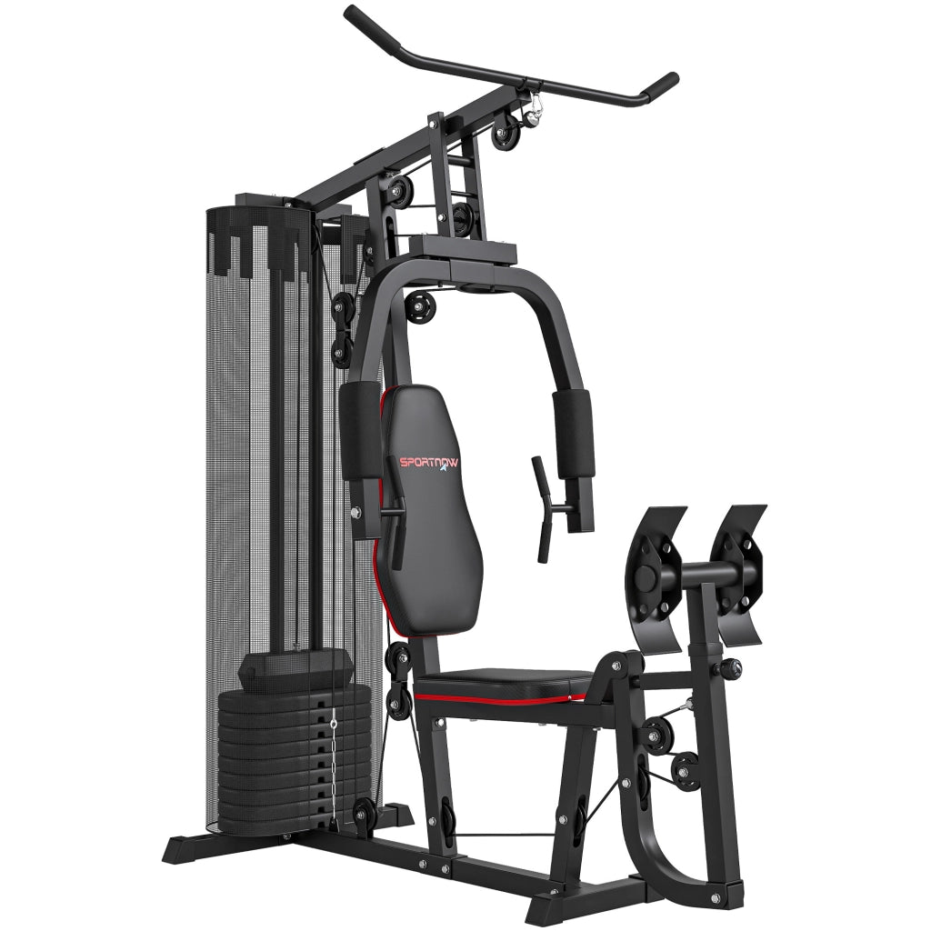 Stazione Fitness Multifunzione ¨C Xylo ¨C Con Blocchi Peso 45kg, Cavi Alti, Leg Press