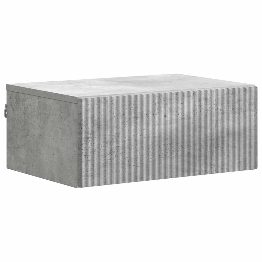 Mobiletto da notte a muro Grigio Cemento 49 x 34,5 x 20 cm 898451