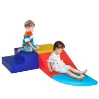 Set Costruzioni Morbide da 4 Pezzi, Gioco Educativo per Bambini Età 1-3 Anni per Casa e Scuola, Multicolore