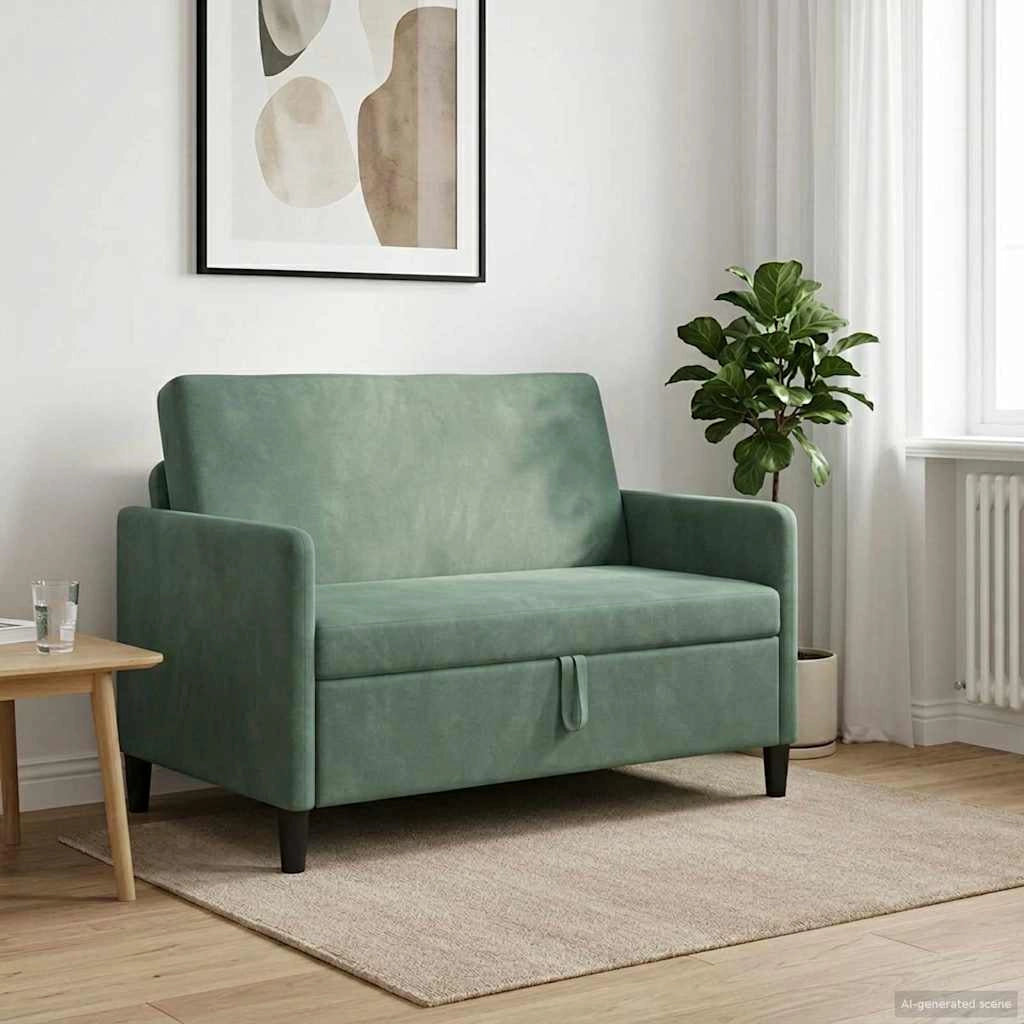 Divano con Storage Verde Mare 122 x 78 x 87 cm Poliestere 42036916