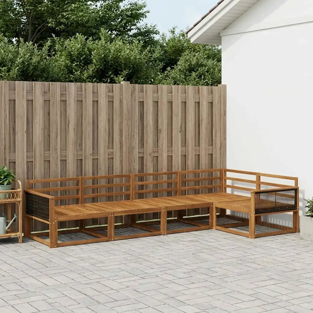 Set di divani da esterno 5 pcs Naturale