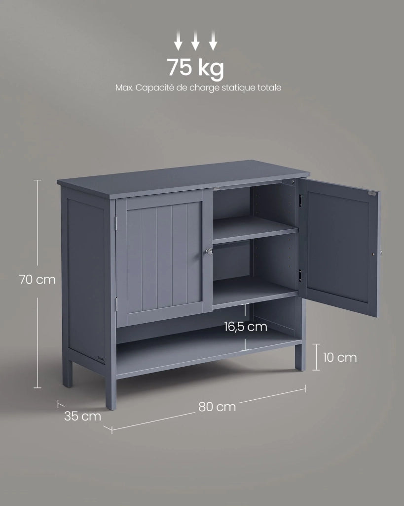 Scarpiera a 3 ripiani moderna scarpiera in stile country mobile indipendente con ripiano regolabile 35 x 80 x 70 cm corridoio grigio 12_0006373