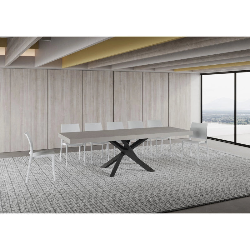 Tavolo allungabile 160/420x90 cm Volantis Premium telaio Antracite - Cashmere