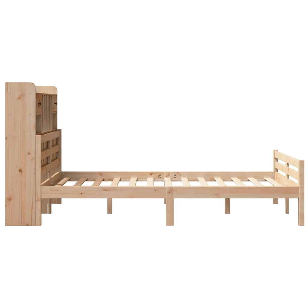 Letto Libreria senza Materasso 135x190 cm in Legno di Pino 3322253