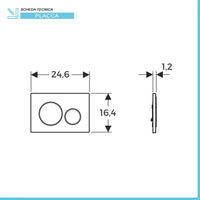 Geberit placca di comando Sigma 20 doppio tasto nero lucido/nero opaco