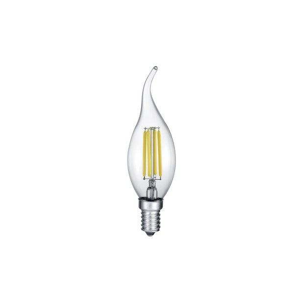 Lampadina LED fiamma E14 trasparente 2700K Trio