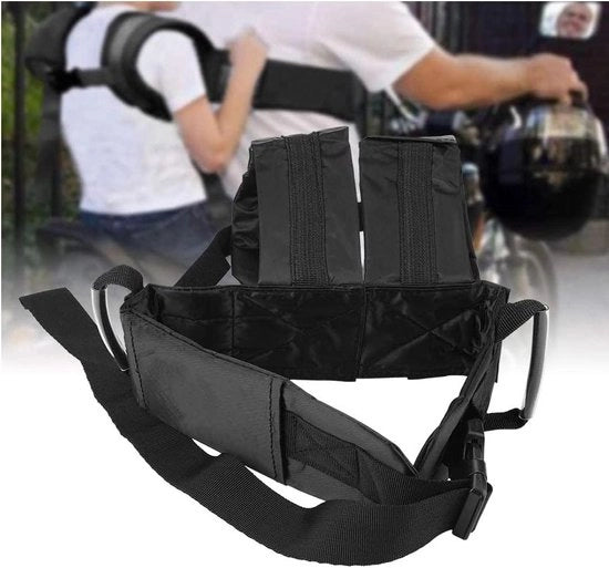 Motorriem con cintura di sicurezza molto resistente per bambini - Nero - Professionale - Adattabile.