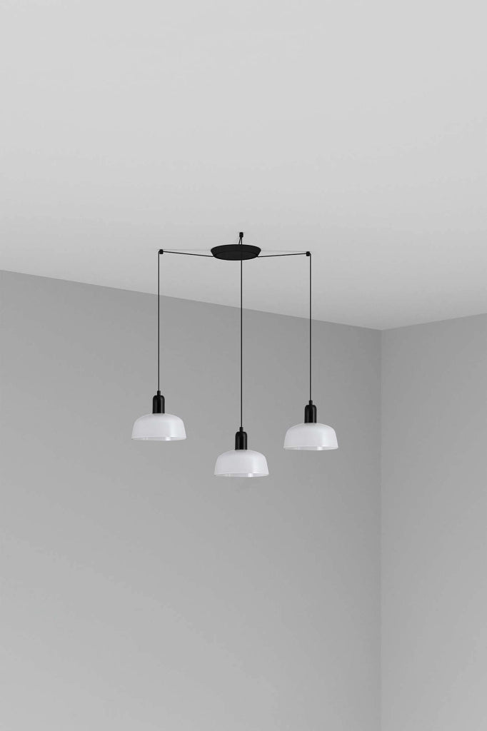 TATAWIN S metallo 3L Lampada a sospensione bianca