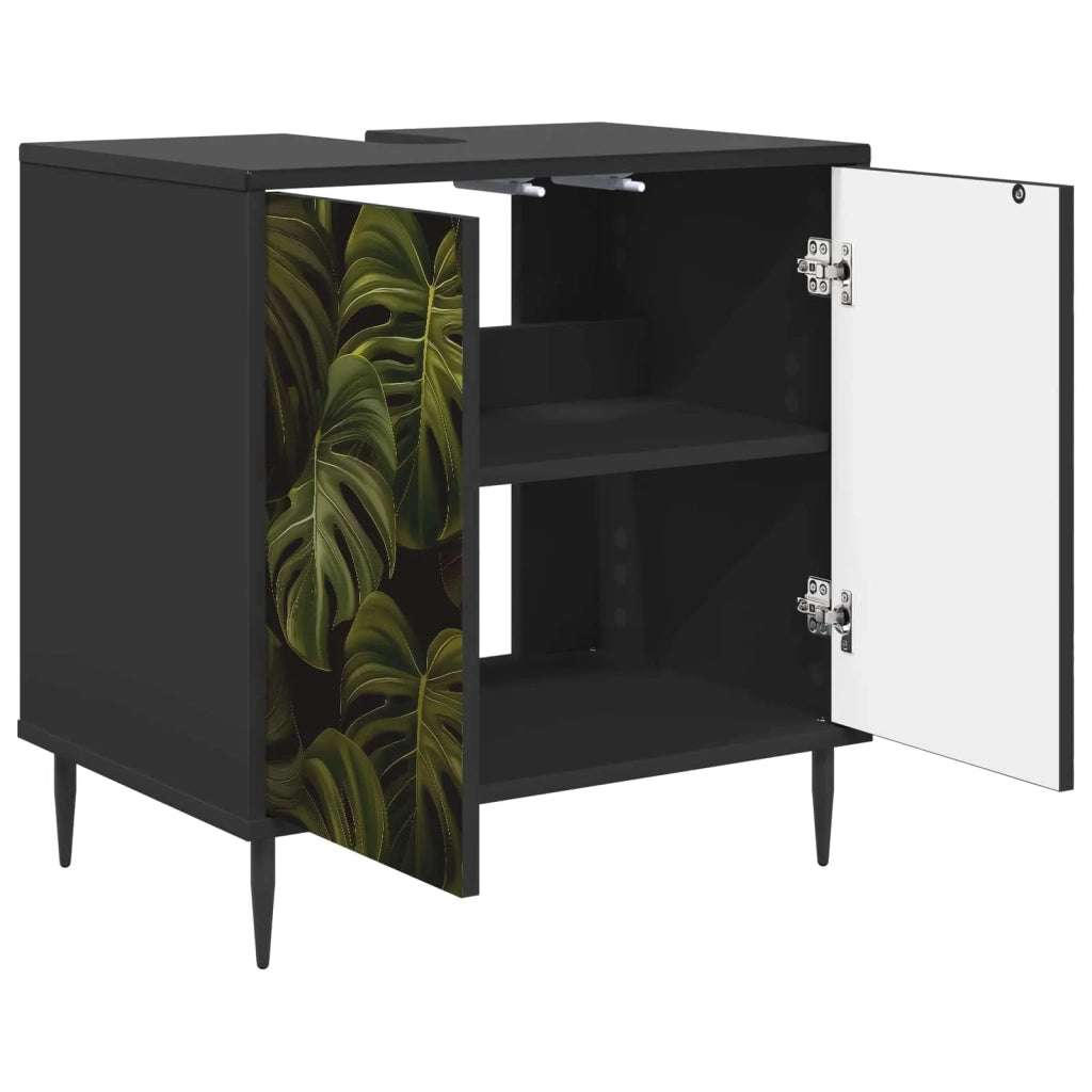 Mobile da Bagno ELBURG Rovere Nero 60 x 40 x 61 cm 8007413