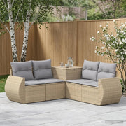 Set di divani 5 pz Beige e Grigio Chiaro 3447903