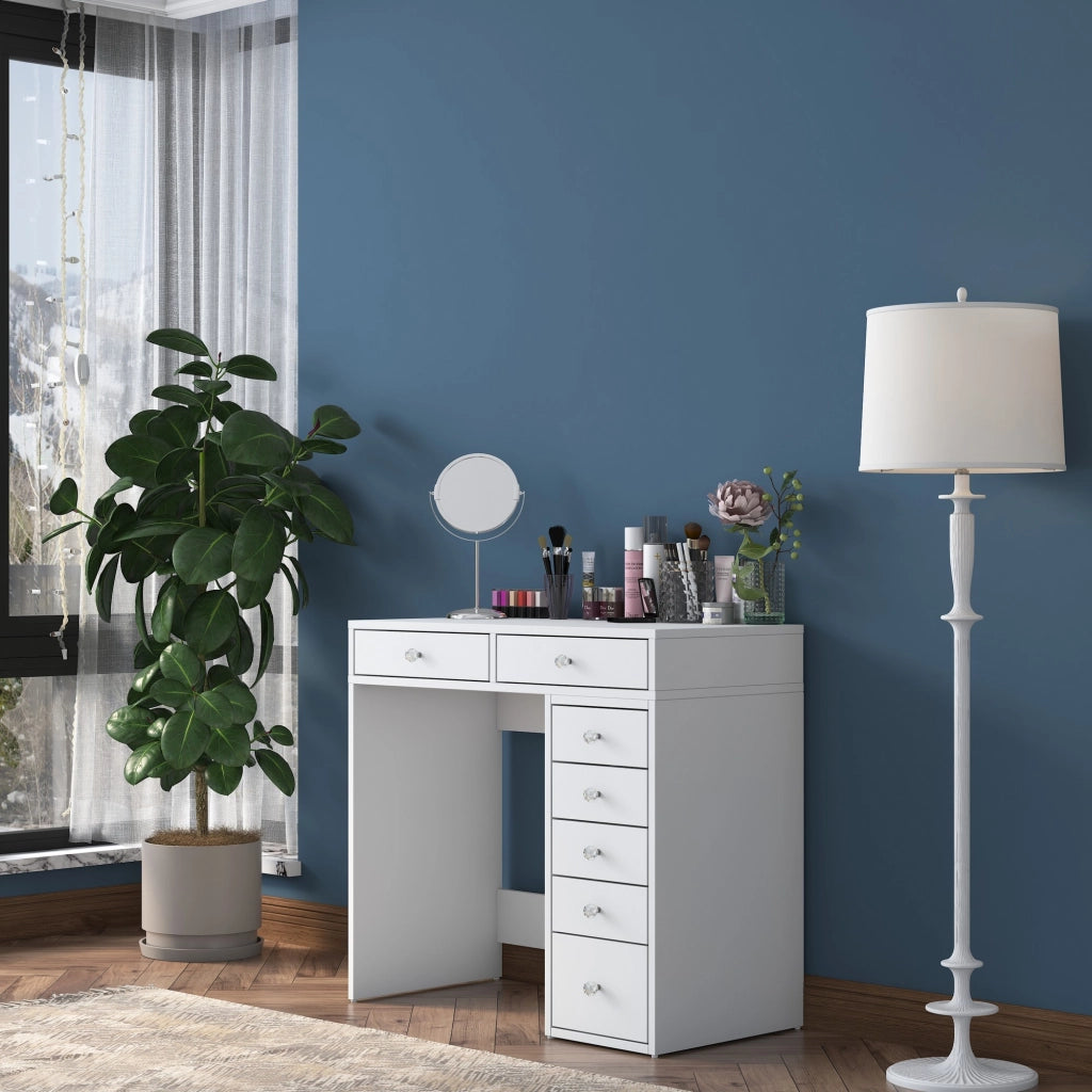 Mobile da Trucco Rivello, Toeletta Specchio Incluso, 90x45x82h cm Bianco