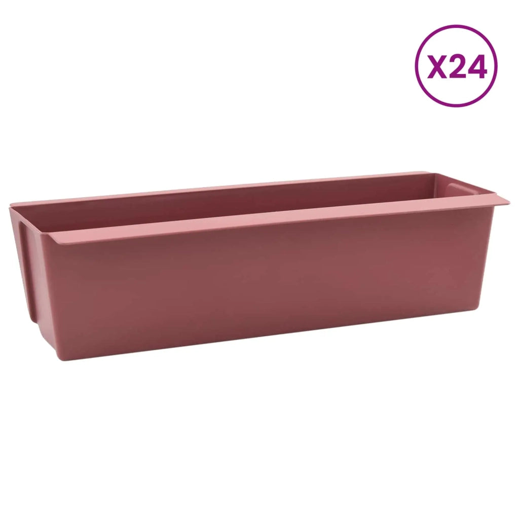 Fioriere per Euro pallet 24 pcs Marrone 36 x 13,5 x 9,5 cm 42037209
