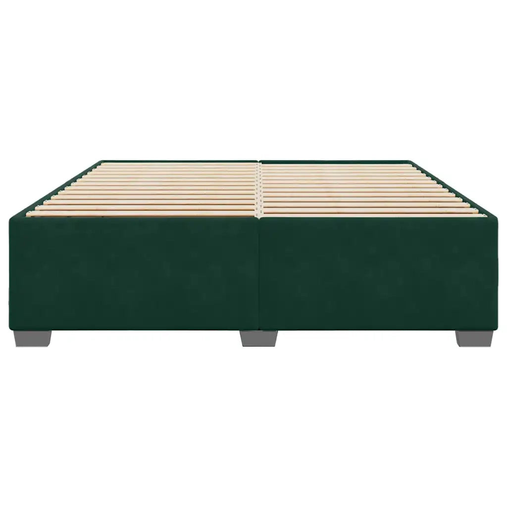 Giroletto senza Materasso Verde Scuro 180x200 cm in Velluto 3284652