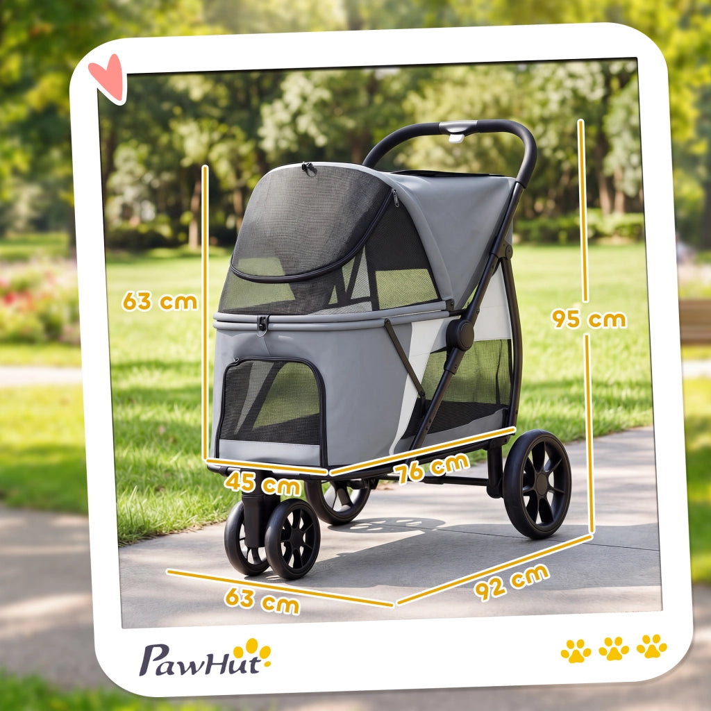 Carrello per Cani Pieghevole ¨C Zephmum ¨C Grigio