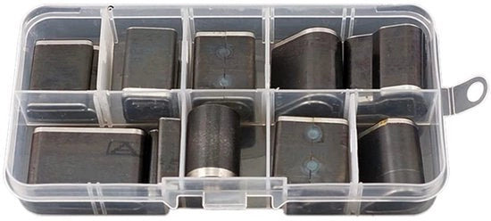 Set di utensili in pelle da DIY - 24 pezzi - forme intere - contenitore in acciaio inox - set di punzoni