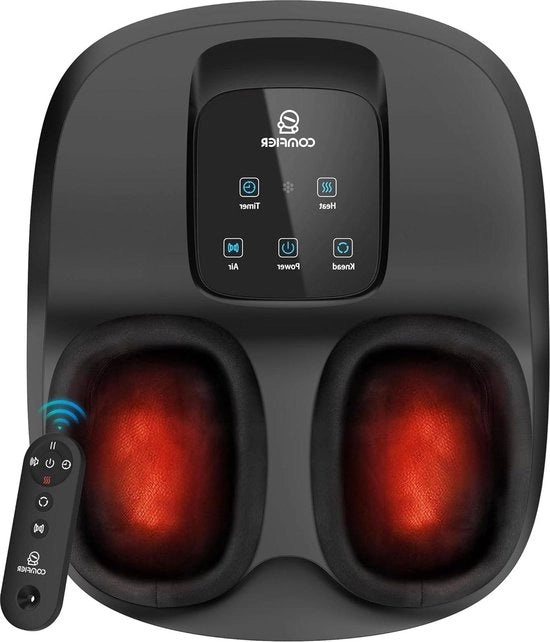 Apparecchio di massaggi per i piedi Shiatsu con compressione termica a distanza, timer, ideale per fasciiti plantari e neuropatie