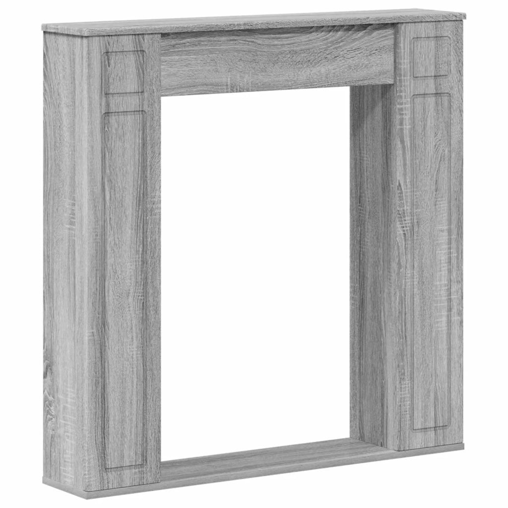 Cornice per camino Sonoma grigio 100 x 20 x 100 cm 8006621
