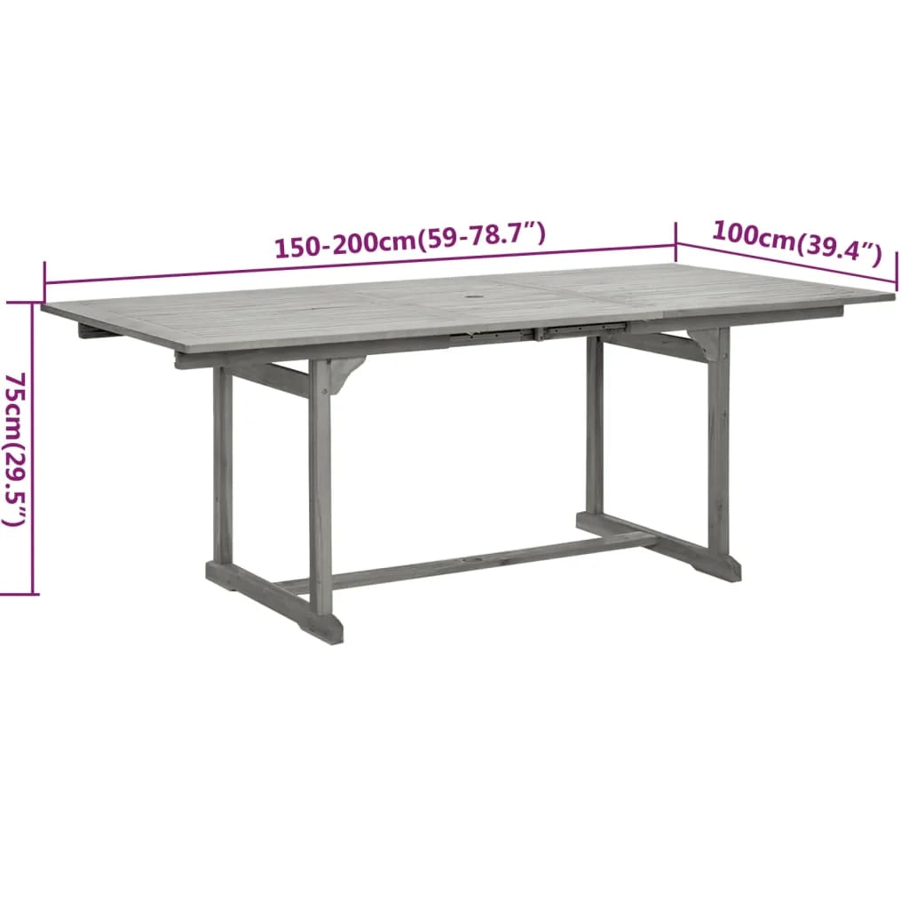 Set da pranzo da giardino 5 pezzi mobili da esterno legno massello di acacia 02_0013747