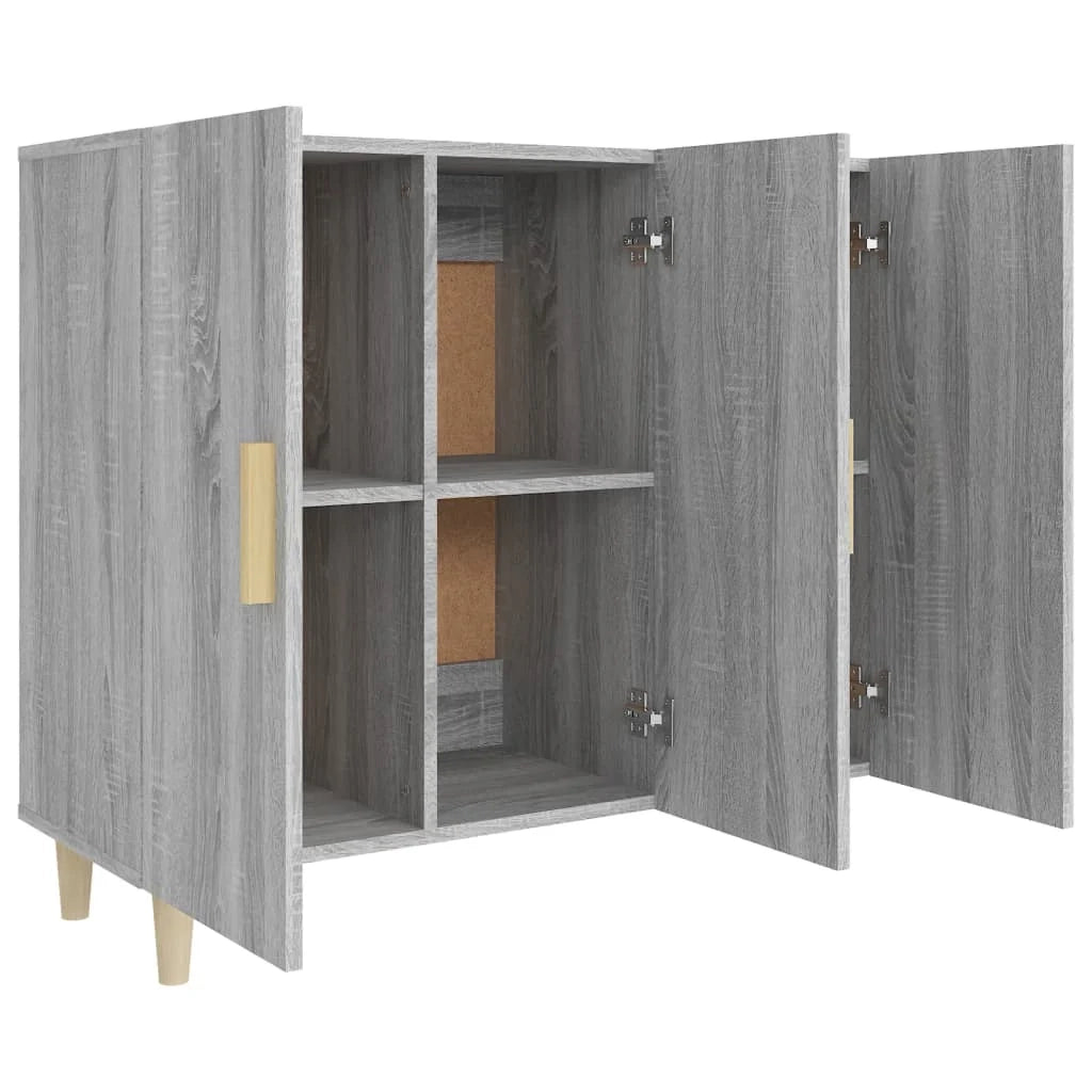 Buffet credenza cassettiera armadio mobile contenitore organizer cucina soggiorno salotto Sonoma 90 x 34 x 80 cm legno ingegnerizzato grigio 02_0036550