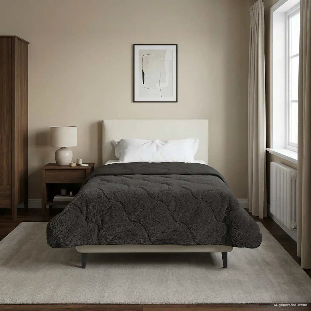 Piumone Completo Annuale Trapuntato Antracite 155 x 200 cm