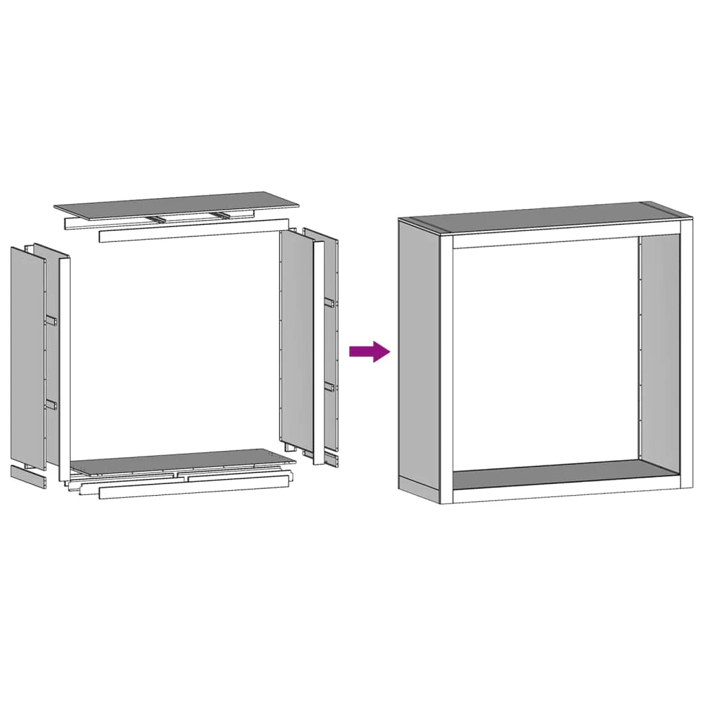 Portalegna 100 x 40 x 100 cm acciaio bianco 02_0043685