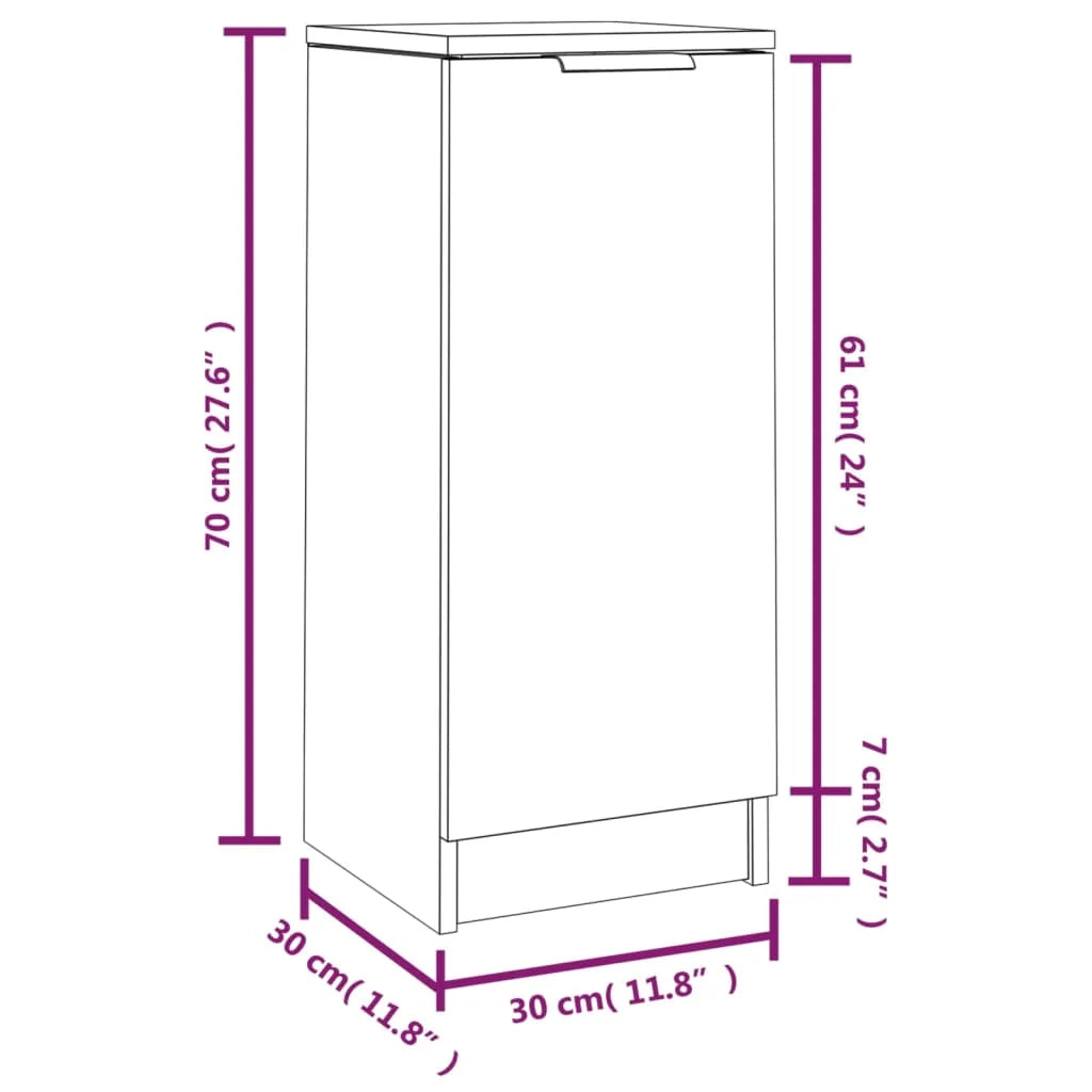 Buffet credenza cassettiera armadio mobile contenitore organizer cucina soggiorno Sonoma 30 x 30 x 70 cm legno ingegnerizzato grigio 02_0036286