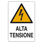 Cartello alta tensione 20 x 30 cm in alluminio