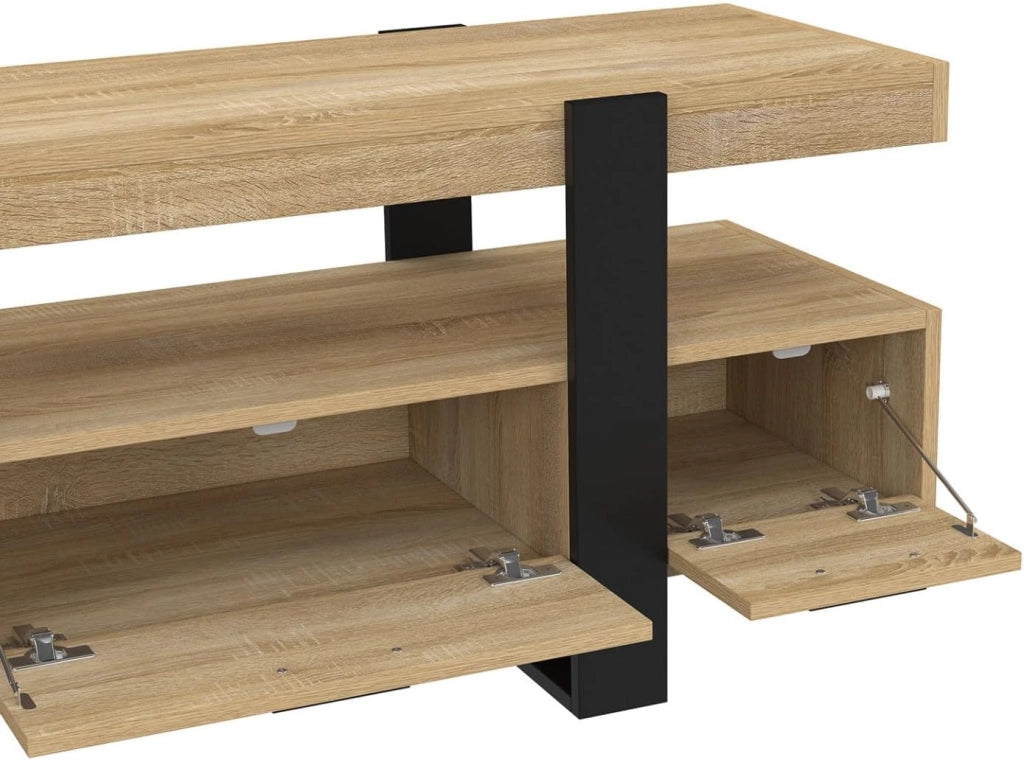 Porta TV PHOENIX legno nero con cassetti
