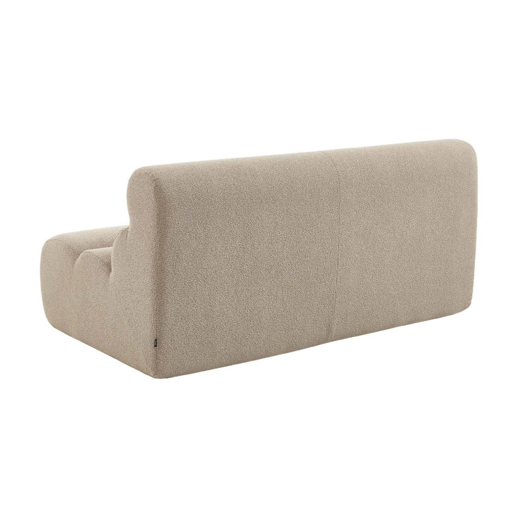 Poltrona bouclé strutturata, 2 posti, beige